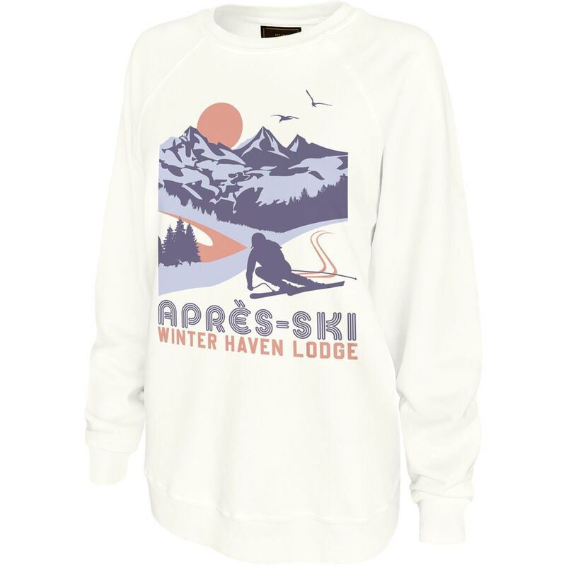 目あたらしい レトロ ブランド名 レディース アウター パーカー・スウェット プルオーバー Original Retro Brand Apreski Sweatshirt - Women\u0027s Antique White 白いこと レディースファッション-パーカー-トップス