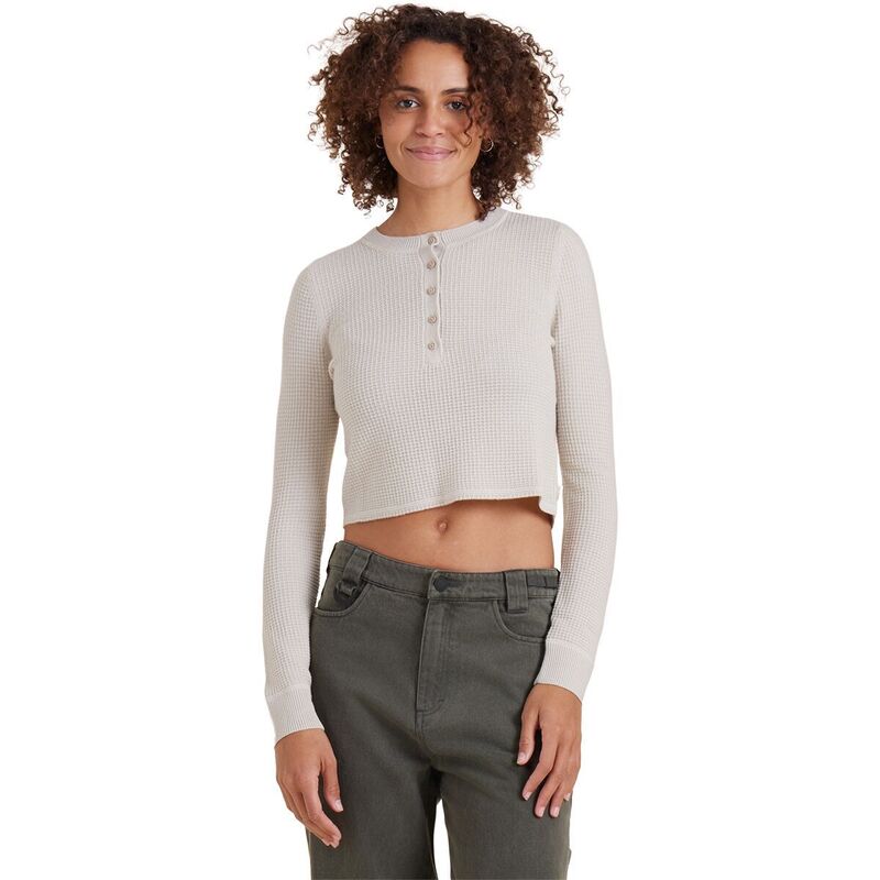置き目アク レディース トップス ティーシャツ 長袖 Roark Well Worn Thermalong-Sleeve Top - Women\u0027stone 石ころ Tシャツ・カットソー-レディースファッション-トップス