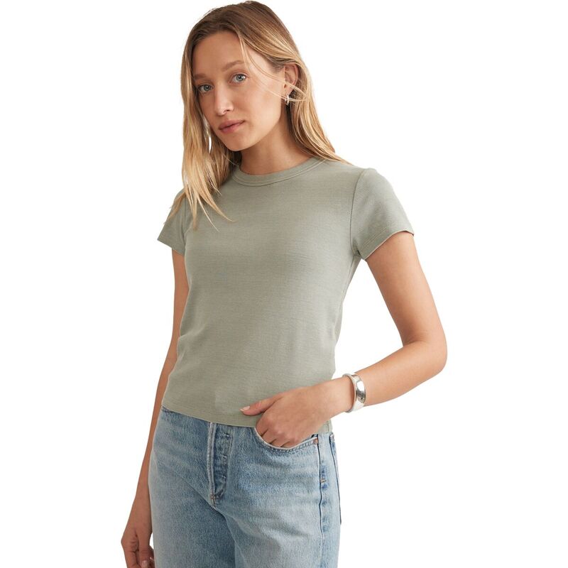 マリーン レイヤー レディース トップス Tシャツ Marine Layer Lexi Rib Sun-In Crew T-Shirt - Women Shadow
