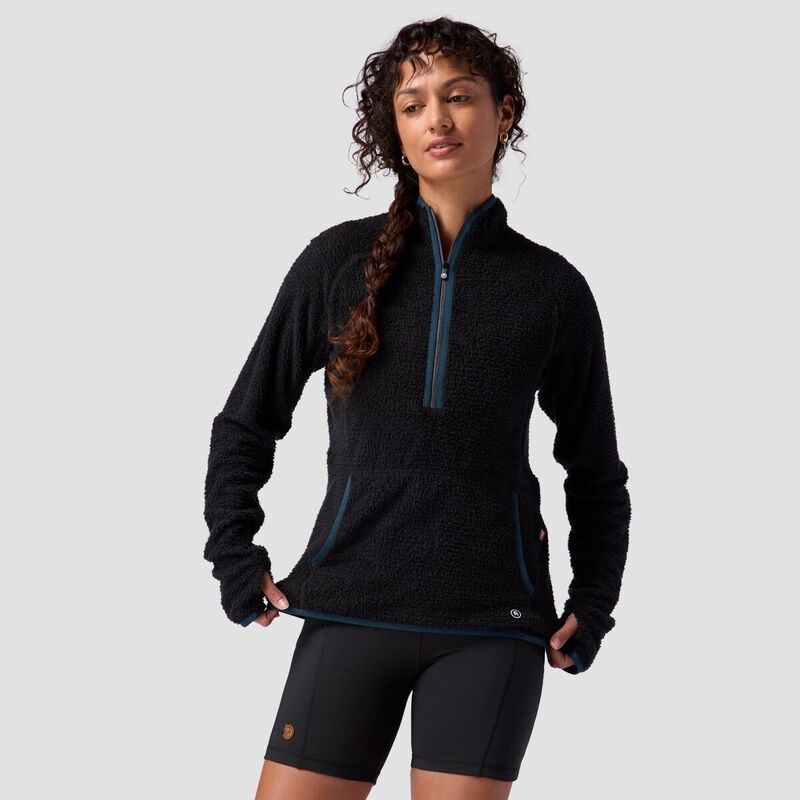 バックカントリー レディース アウター ジャケット・ブルゾン フリース Backcountry Highliner PrimaLoft Air-Perm Fleece 1/4-Zip - Women's Black ブラック｜ReVida 店 16,635円