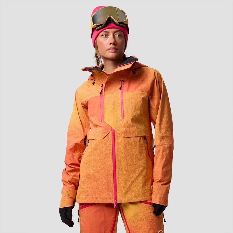 バックカントリー レディース アウター ジャケット・ブルゾン コットン Backcountry Cottonwoods LT Xpore 3L Jacket - Women's Boundary Orange Ombre/Black ブラック