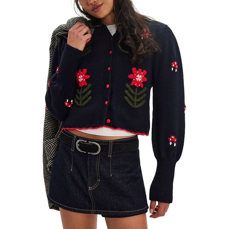 フリーピープル レディース アウター ニット・セーター Free People Nonna Sweater - Women Midnight Bloom Combo