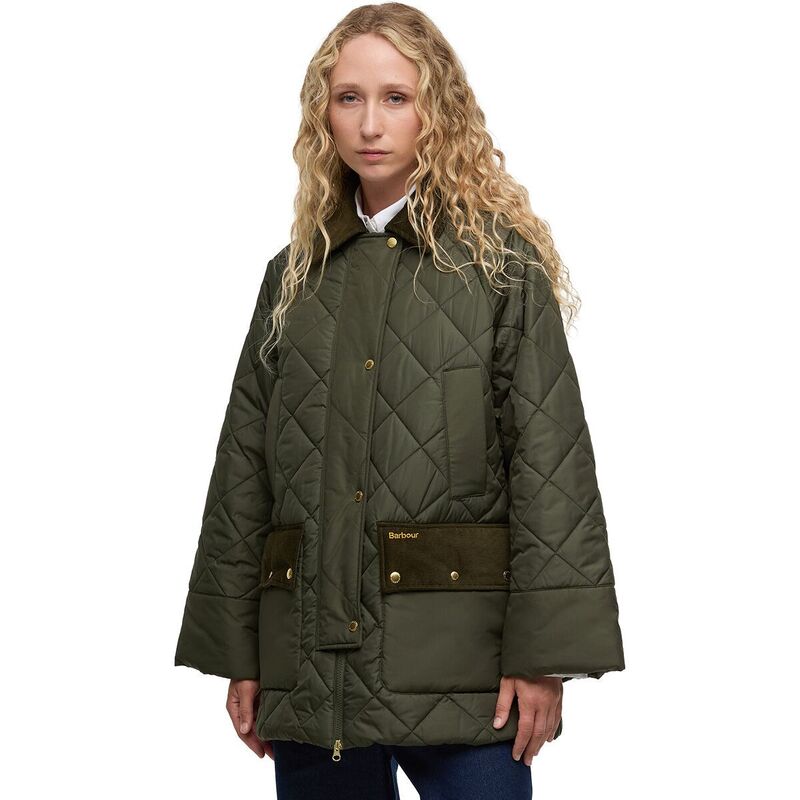 バブアー レディース アウター ジャケット・ブルゾン キルティング Barbour Aldburgh Quilted Jacket - Women's Olive/Ancientartan オリーブ