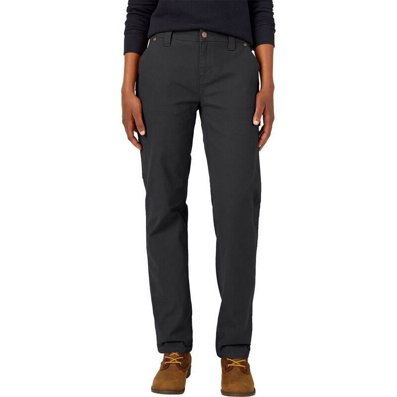 ディッキーズ レディース ボトムス カジュアルパンツ Dickies Duck Carpenter Straight Pant - Women's Rinsed Black ブラック
