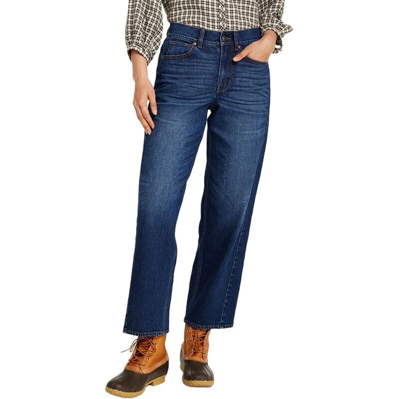 エルエルビーン レディース ボトムス カジュアルパンツ アンクル L.L.Bean Signature 1912 Prem High Rise Barrel Ankle Jean -Women's Authentic Dark|ReVida 店