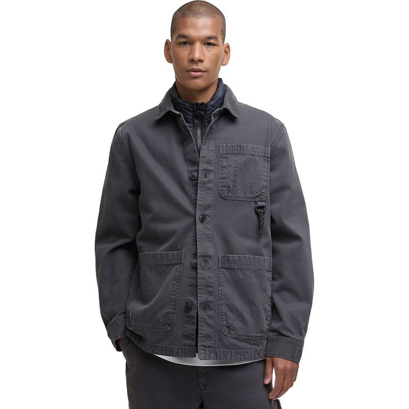 バブアー メンズ トップス シャツ Barbour Bowland Garment Dyed Overshirt - Men's Black ブラック