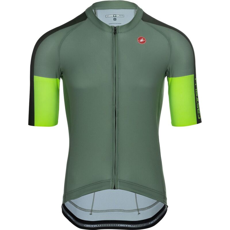 カステリ メンズ トップス Tシャツ ジャージー Castelli Entrata 6 Limitedition Jersey - Men's Green Pepper/Deep Green/Electric Lime ライム
