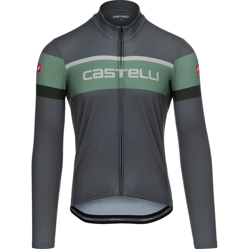 カステリ メンズ トップス Tシャツ ジャージー Castelli Passista Limitedition Full Zip Jersey - Men's Gunmetal Gray/Green Pepper/Deep Green/Silver Moon グレー|ReVida 店