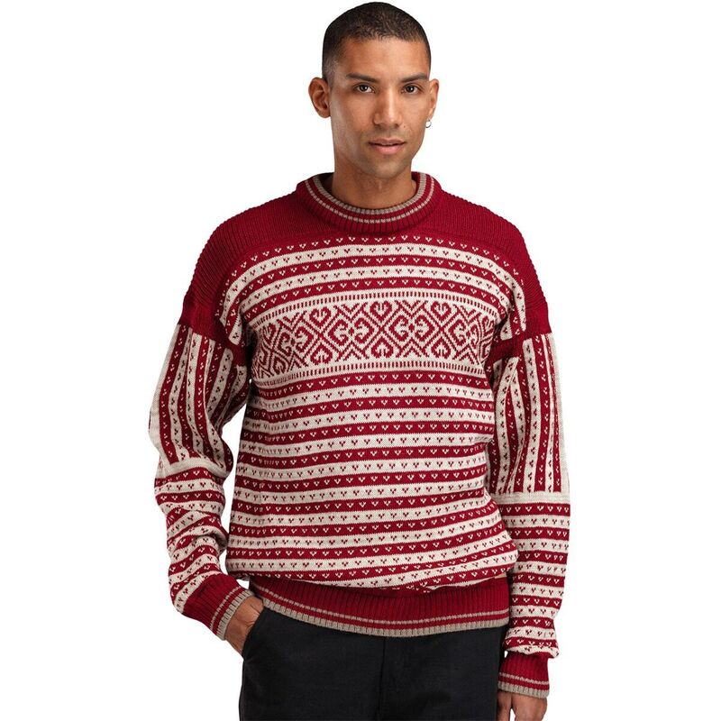 ダールオブノルウェイ メンズ アウター ニット・セーター Dale of Norway Ramberg Sweater - Men's Red Rose/Mountainstone/Sand Melange レッド