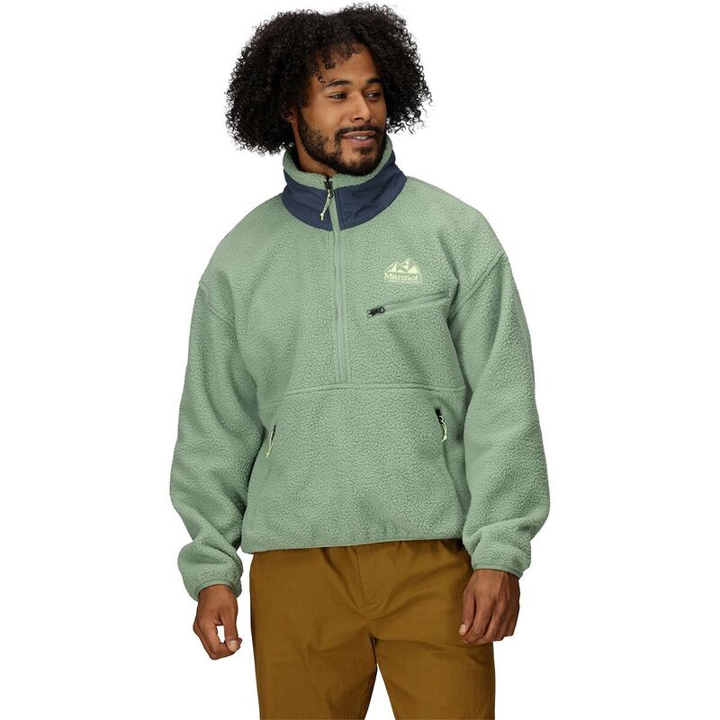 マーモット メンズ アウター ジャケット・ブルゾン フリース Marmot 94 E.C.O. Recycled Fleece Jacket - Men's Agate Green/Thunderhead グリーン|ReVida 店