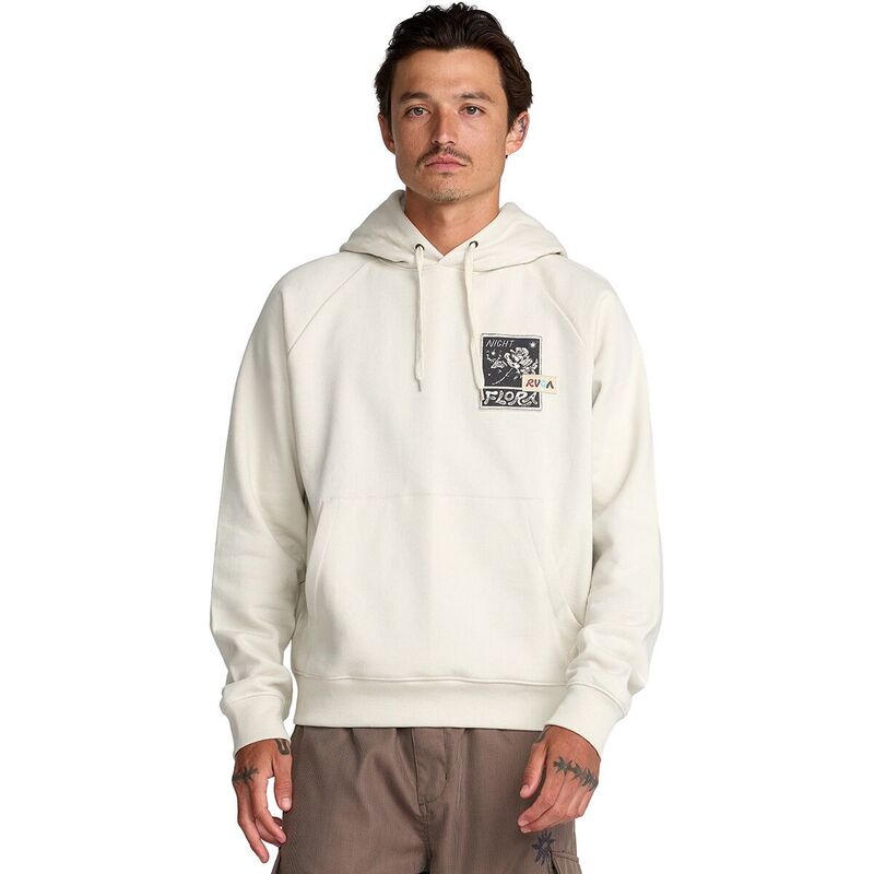 ルーカ メンズ アウター パーカー・スウェット RVCA Mel G Flora Hoodie - Menilver Bleach シルバー