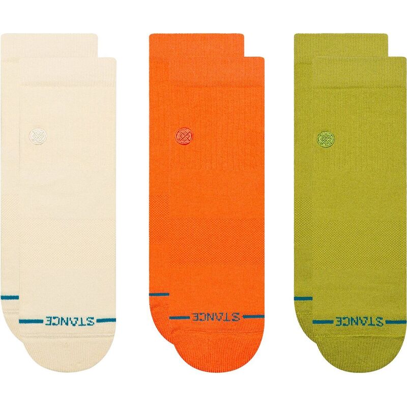 スタンス メンズ アンダーウェア 靴下 Stance Icon Quarter Sock - 3-Pack Canvas