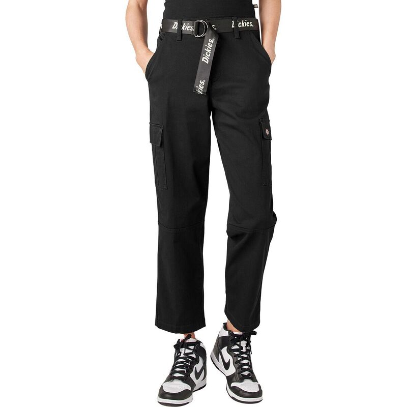 ディッキーズ レディース ボトムス カジュアルパンツ リラックスフィット カーゴパンツ クロップド Dickies Relaxed Fit Cropped Cargo Pant - Women's Black ブラック｜ReVida 店