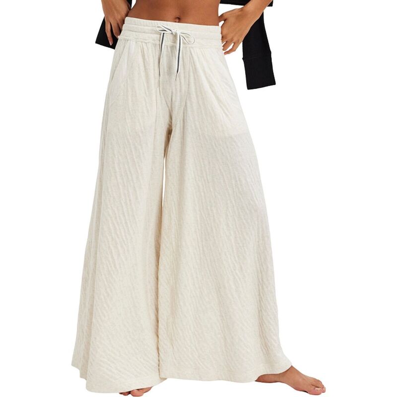 フリーピープル レディース ボトムス カジュアルパンツ ワイドレッグ Free People Wait A Minute Wide Leg Pant - Women's Oatmeal Heather Comb ヘザー|ReVida 店