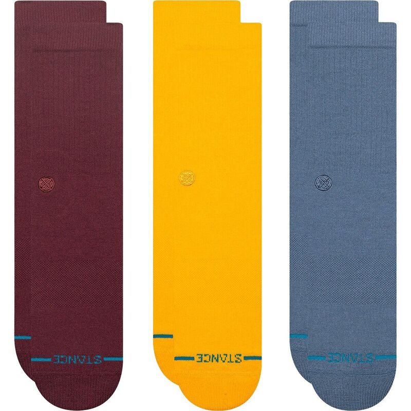 スタンス メンズ アンダーウェア 靴下 Stance Icon Sock - 3-Pack - Men's Wine ワイン