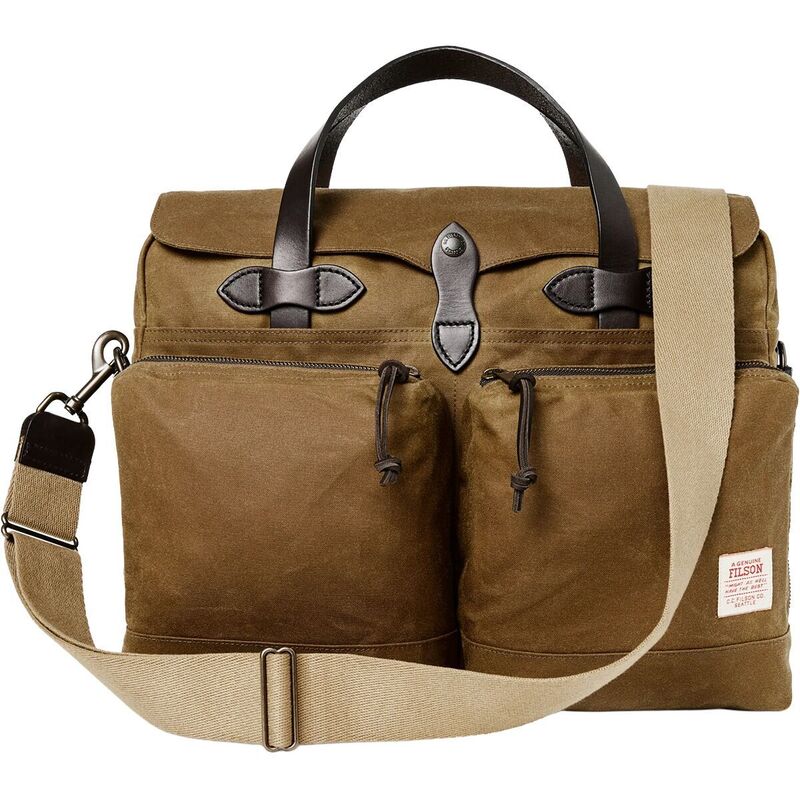 フィルソン メンズ 御徒面子 うしろ側容器に並べる・背嚢 Filson 24-Hour Tin Briefcase Dark Tan タン