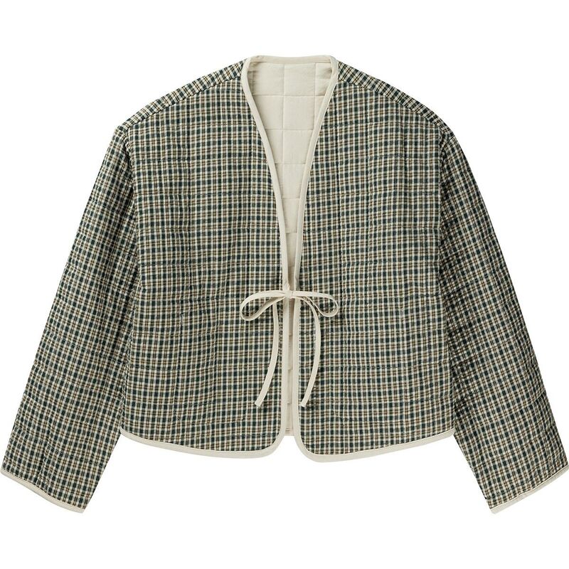 リズム レディース アウター ジャケット・ブルゾン キルティング Rhythm Antibes Plaid Quilted Jacket - Women Olive オリーブ