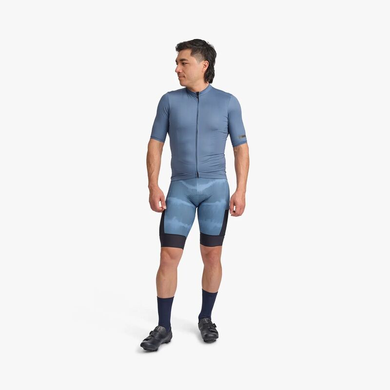 シマノ メンズ トップス Tシャツ ジャージー Shimano Evolve Corsa Short Sleeve Jersey - Men'smoky Navy ネイビー|ReVida 店