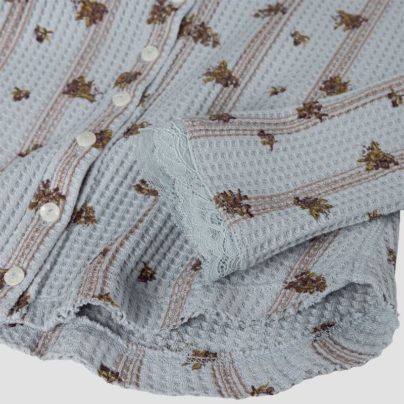 フリーピープル レディース アウター ニット・セーター プリント Free Peoplets Party Print Cardi - Women's Pearl Blue Combo パール