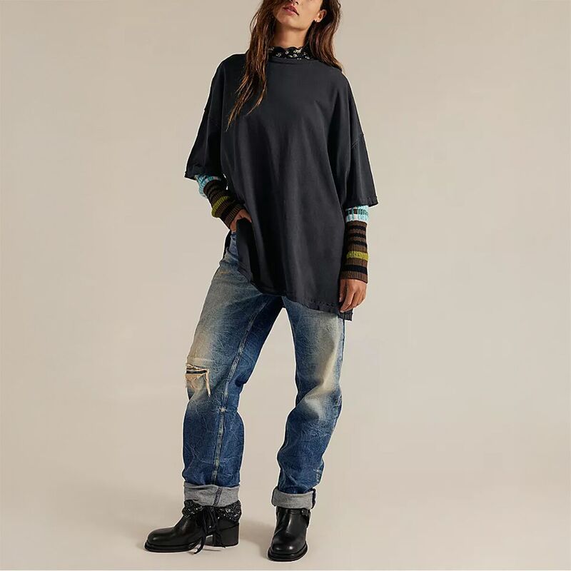 フリーピープル メンズ トップス Tシャツ Free People We The Free Perfect Oversized T-Shirt - Women ’ s Black ブラック