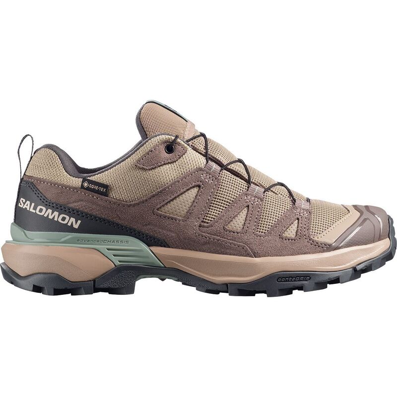 サロモン レディース シューズ スニーカー レザー Salomon X Ultra 360 Leather GTX Hiking Shoe - Women's Desertan/Iron/Green Milieu グリーン