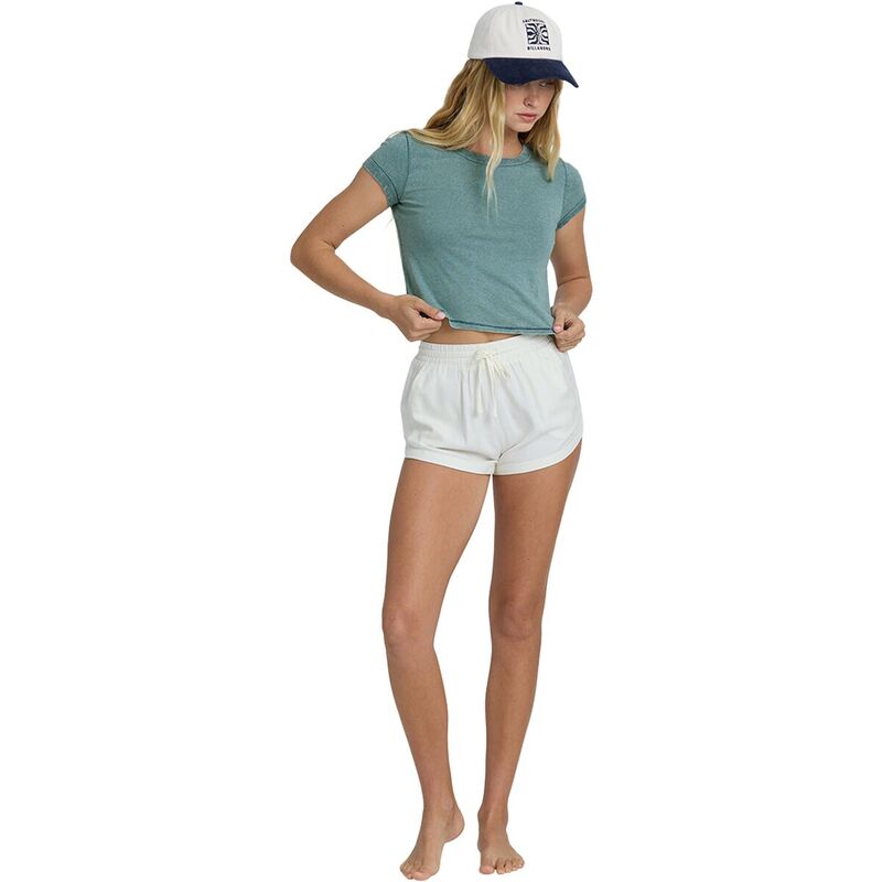 ビラボン レディース トップス Tシャツ 半袖 ニット Billabong Daily T-Shirt Short-Sleeve Knitop - Women's Blue Mist ブルー｜ReVida 店