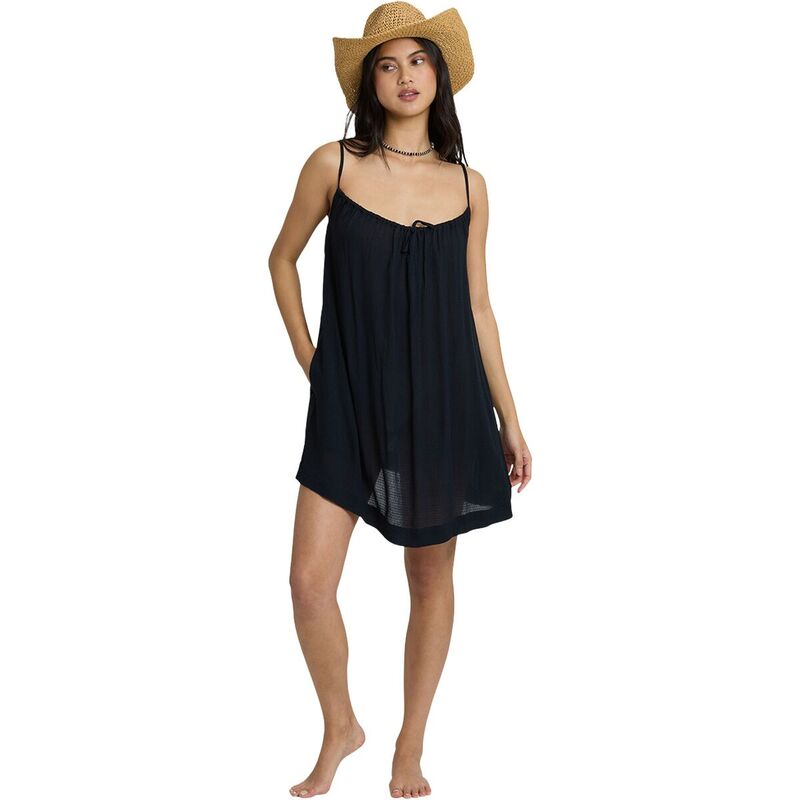 散らし広告ボン レディース トップス 衣装 ミニ Billabong Beach Song Solid Mini Dress - Women\u0027s Black Sands 黒いこと