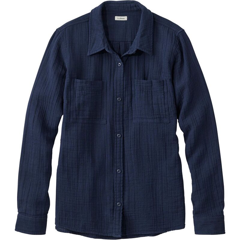 エルエルビーン レディース トップス Tシャツ 長袖 L.L.Bean Cloud Gauze Long-Sleeve Shirt - Women's Classic Navy ネイビー｜ReVida 店