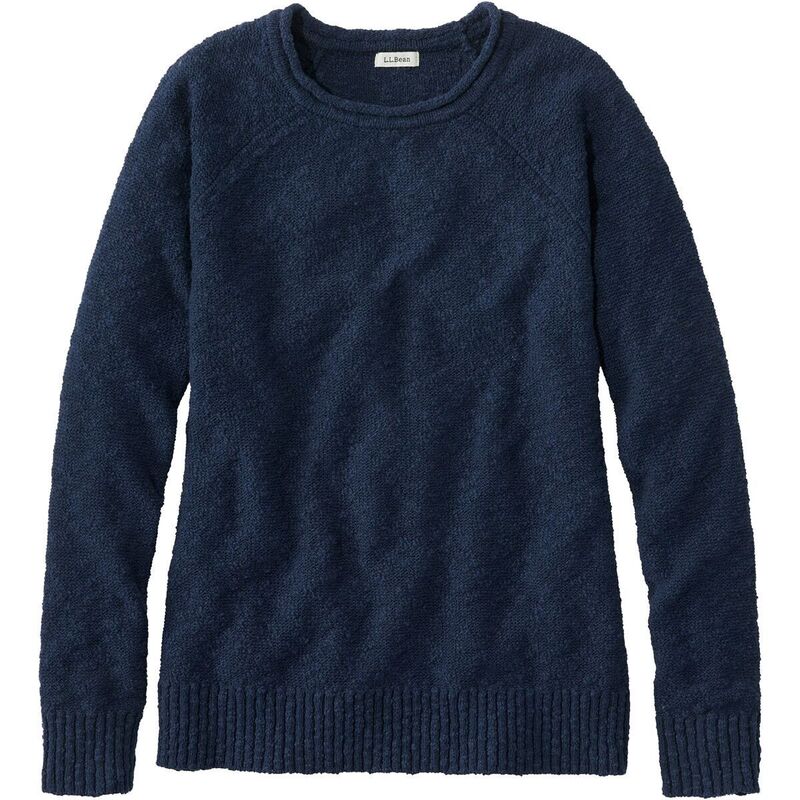 エルエルビーン レディース アウター ニット・セーター コットン L.L.Bean Midweight Cotton Slub Rollneck Regular Pullover - Women's Classic Navy ネイビー｜ReVida 店
