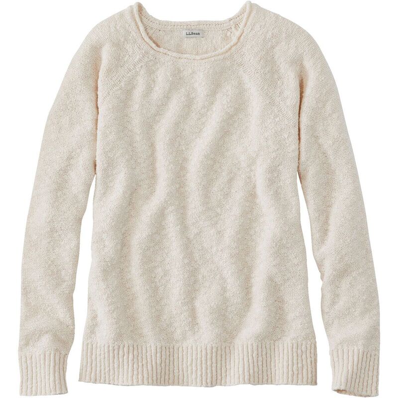エルエルビーン レディース アウター ニット・セーター コットン L.L.Bean Midweight Cotton Slub Rollneck Regular Pullover - Women's Paperwhite｜ReVida 店
