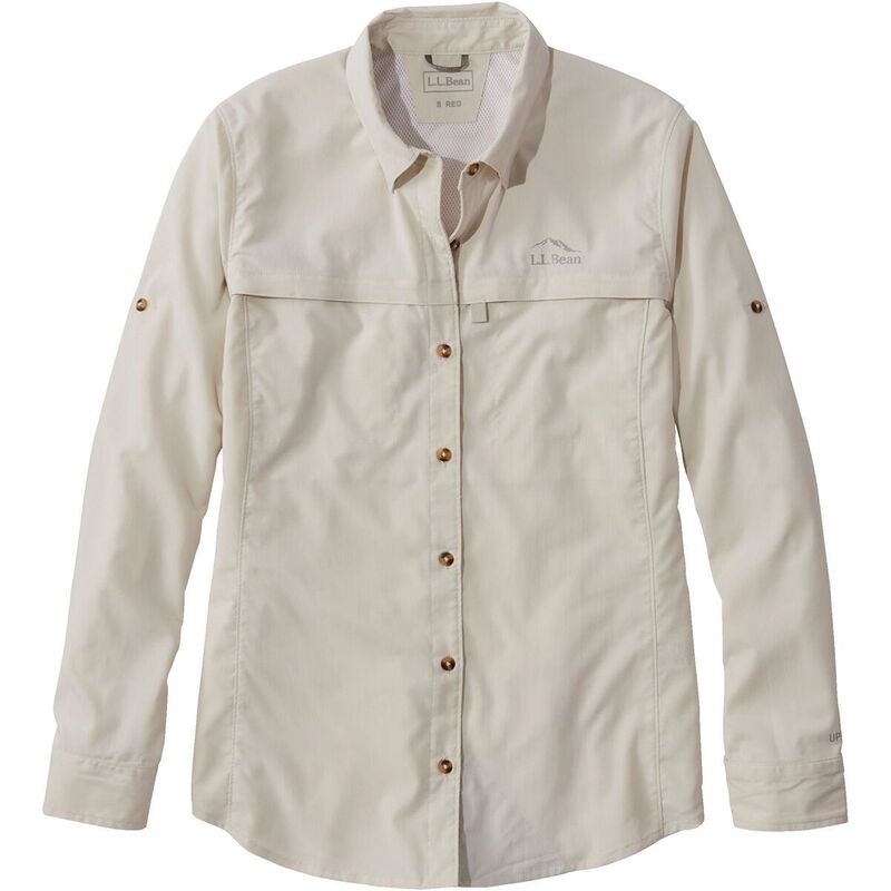 エルエルビーン レディース トップス Tシャツ 長袖 L.L.Bean Tropicwearegular Long-Sleeve Shirt - Women'silver Birch シルバー