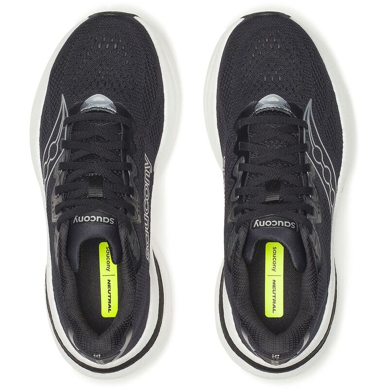 サッカニー レディース シューズ スニーカー Saucony Ride 19 Running Shoe - Women's Black/Silver ブラック