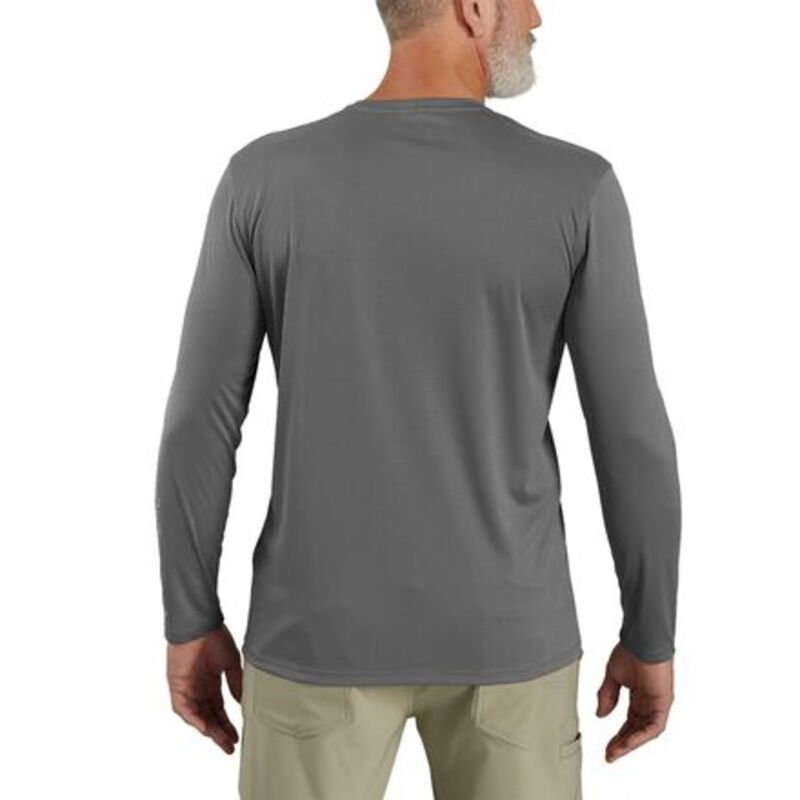 カーハート メンズ トップス Tシャツ ロゴ 長袖 グラフィック Carhartt Force SunDefender LW Long-Sleeve Logo Graphic T-Shirt- Men'steel