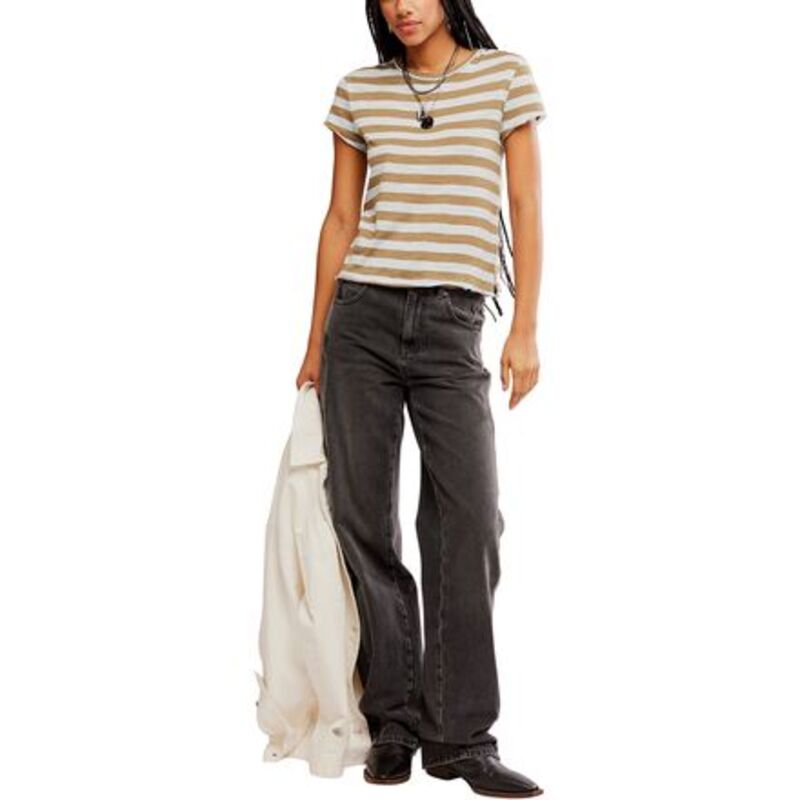 フリーピープル レディース トップス プルオーバー Free People Nora T-Shirt - Women\u0027s Green Combo 緑であること