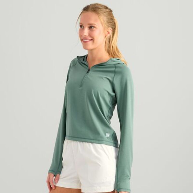 引っ掛かり レディース トップス プルオーバー 長袖 パーカー Huk Sunup Long-Sleeve Hoodie - Women\u0027s North Atlantic