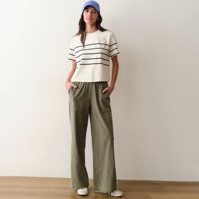 米国海兵隊員 座標軸 レディース トップス プルオーバー プルオーバー Marine Layer Cloud 9 Jersey Stripe Crew T-Shirt - Women\u0027s Black/White Stripe 白いこと