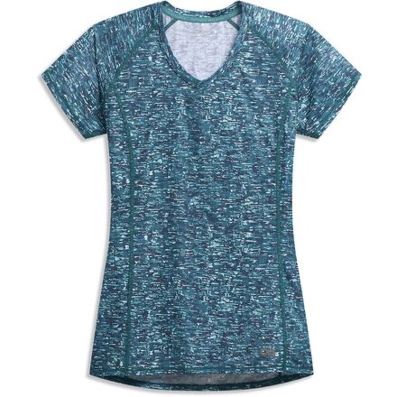 アウトドア問い合わせ レディース トップス プルオーバー 半袖 Outdooresearch Echo Short-Sleeve T-Shirt - Women\u0027s Mallard Traverse Print