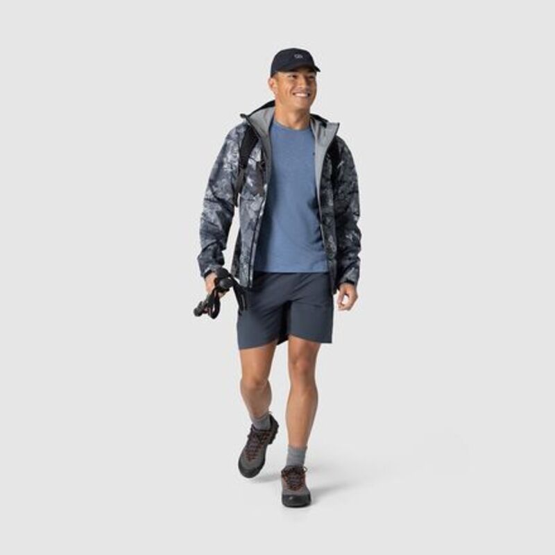 アウトドア問い合わせ メンズ アウター 上衣・上衣 Outdooresearch Stratoburstretch Rain Jacket - Men\u0027s Black Baker Print 黒いこと