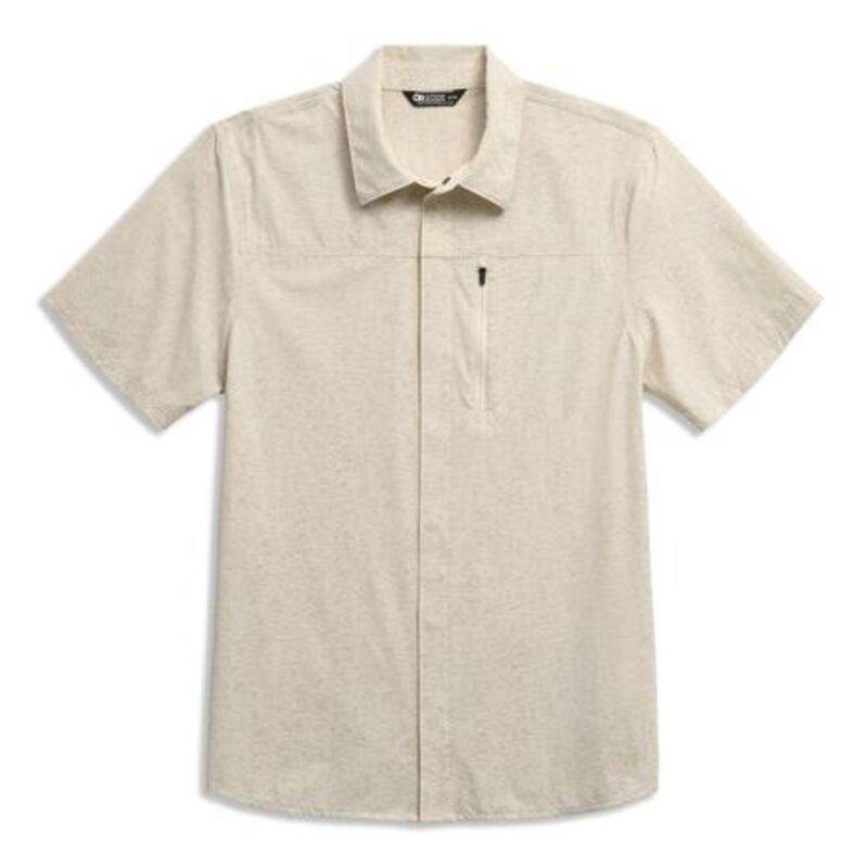 アウトドアリサーチ メンズ トップス シャツ 半袖 Outdooresearch Astroman Short-Sleeve Sun Shirt - Men's Oyster Tamarack Print