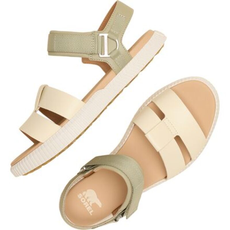 ソレル レディース シューズ サンダル アンクル SOREL Onave Ankle Strap Flat Sandal - Women's Dusty Twill/Honey White ホワイト