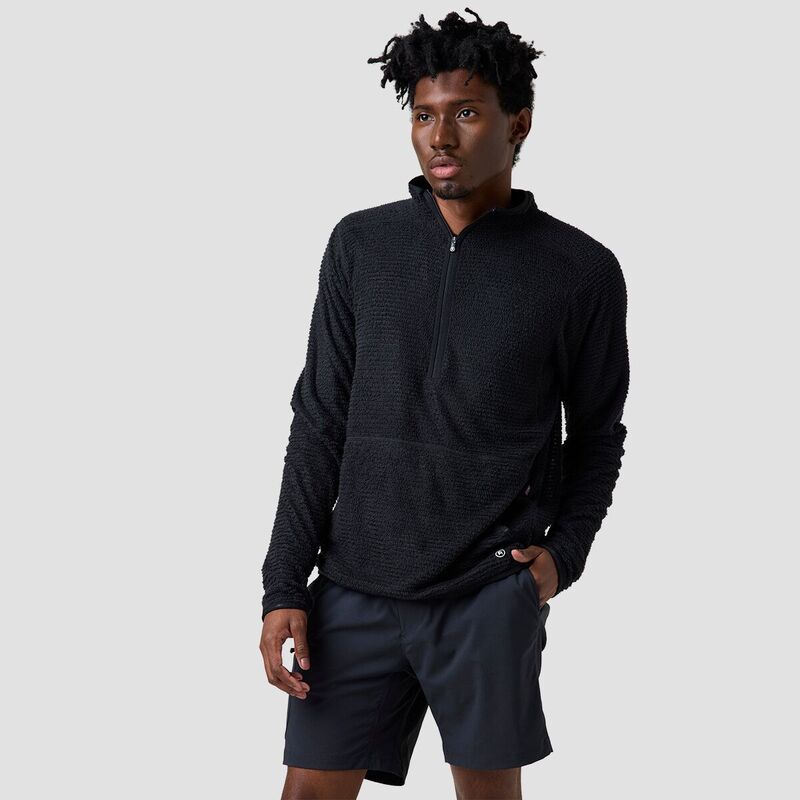 バックカントリー メンズ アウター ジャケット・ブルゾン フリース Backcountry Highliner PrimaLoft Air-Perm Fleece 1/4-Zip - Men's Black ブラック|ReVida 店