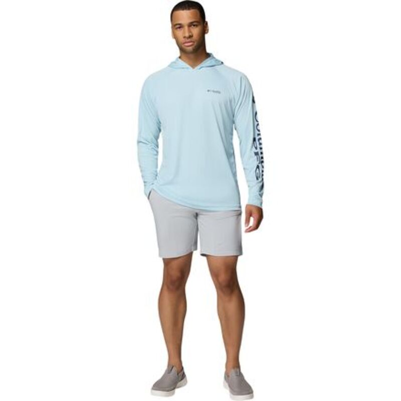 コロンビア メンズ トップス シャツ パーカー Columbia Terminal Tackle Pullover Hoodie - Men's Marine Light/Nocturnalogo｜ReVida 店