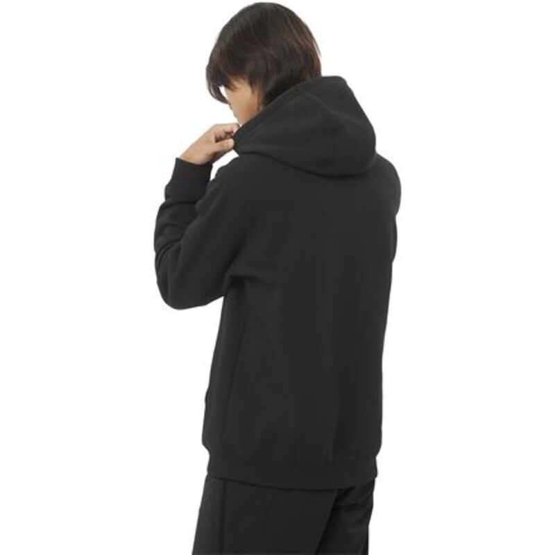 サロモン メンズ アウター パーカー・スウェット ロゴタイプ Salomon Chest Logo Hoodie Deep Black 黒いこと