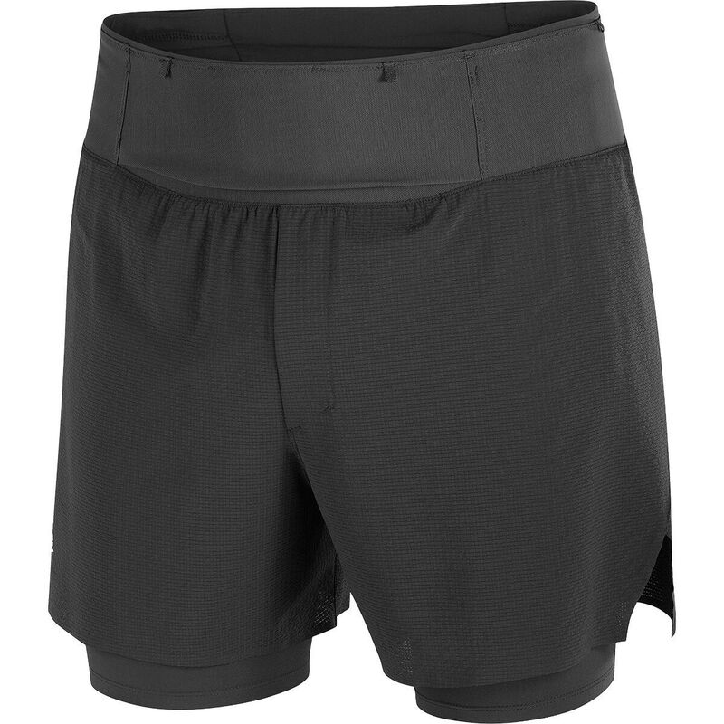 サロモン メンズ ボトムス カジュアルパンツ Salomon Sense Aero 2in1 5in Short - Men's Deep Black ブラック