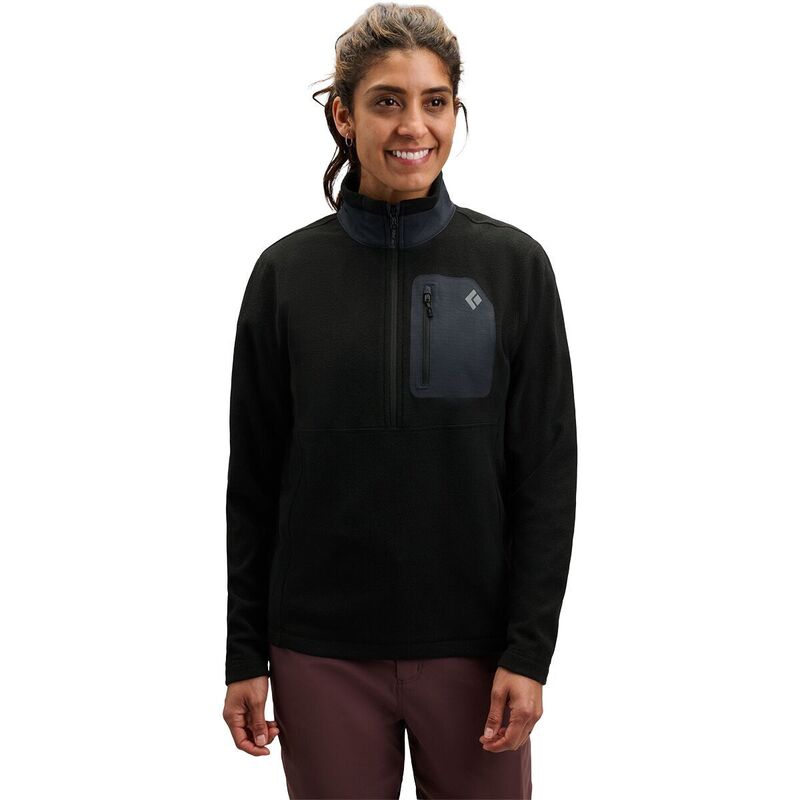 ブラックダイヤモンド レディース アウター ジャケット・ブルゾン フリース Black Diamond Rift 1/2-Zip Fleece Jacket - Women Black/Black ブラック