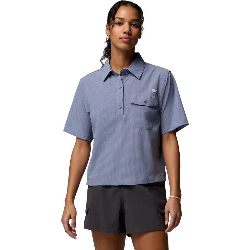 コロンビア レディース トップス プルオーバー 半袖 Columbia Wild Cast Vent Short-Sleeve Shirt - Women\u0027s New Moon