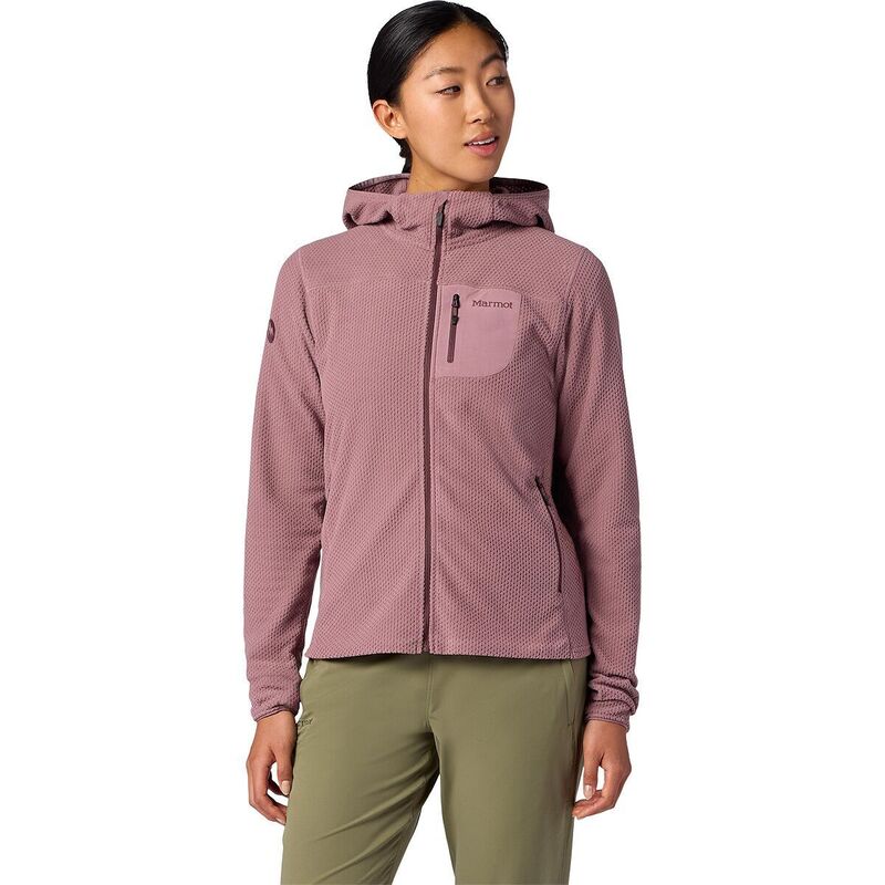 マーモット レディース アウター パーカー・スウェット フリース Marmot AirFleece Hoodie - Women's Light Mauve｜ReVida 店