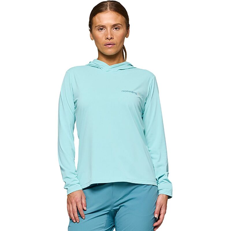 ノローナ レディース トップス Tシャツ Norrona Femund Techooded Top - Women's Aqua Haze アクア|ReVida 店