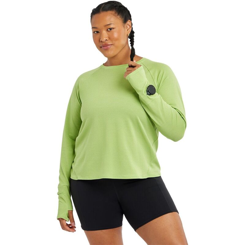 オイセル レディース トップス Tシャツ 長袖 Oiselle Flyout Long-Sleeve Shirt - Women's Limelight｜ReVida 店
