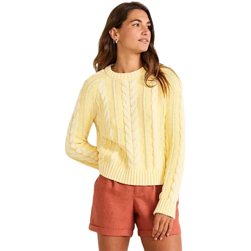 ペンドルトン レディース アウター ニット・セーター コットン Pendleton Cotton Cable Sweater - Women's Butter Yellow イエロー｜ReVida 店